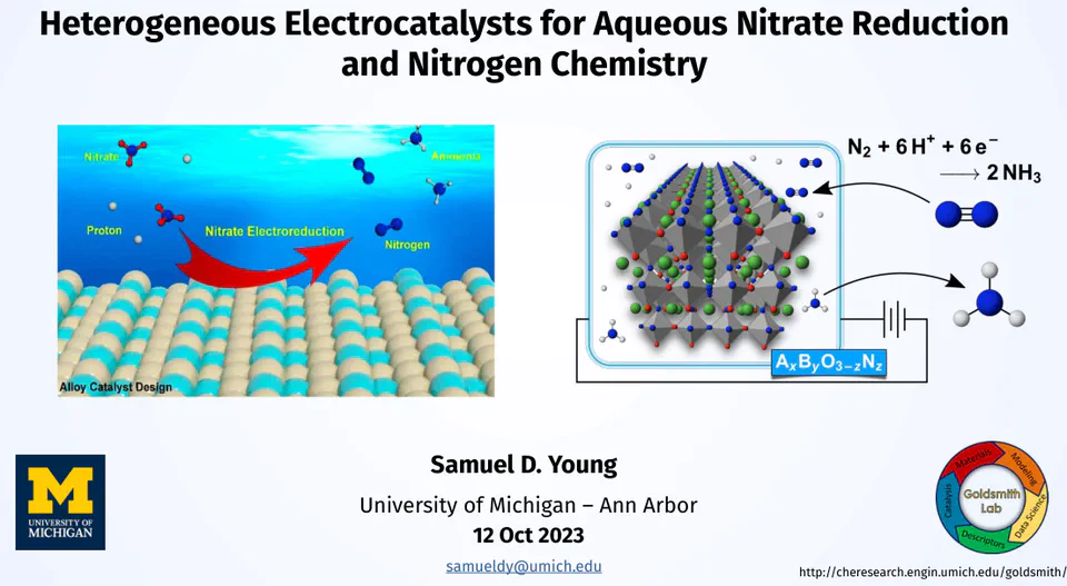 Heterogeneous Electrocatalysts for Aqueous Nitrate Reduction and Nitrogen Chemistry